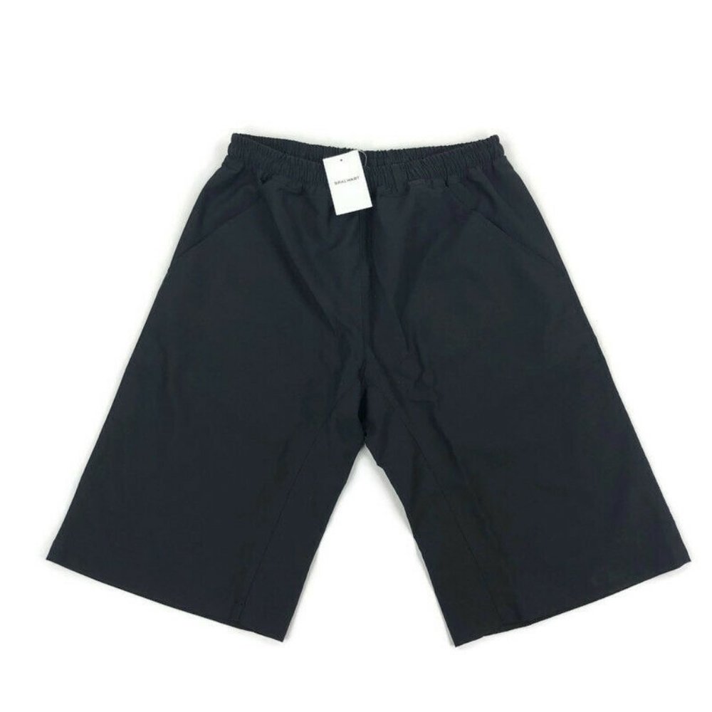 Spalwart Mens Team Shorts Bermuda Drawstring Black